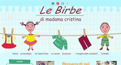 Desktop Screenshot of lebirbeabbigliamentobambini.com